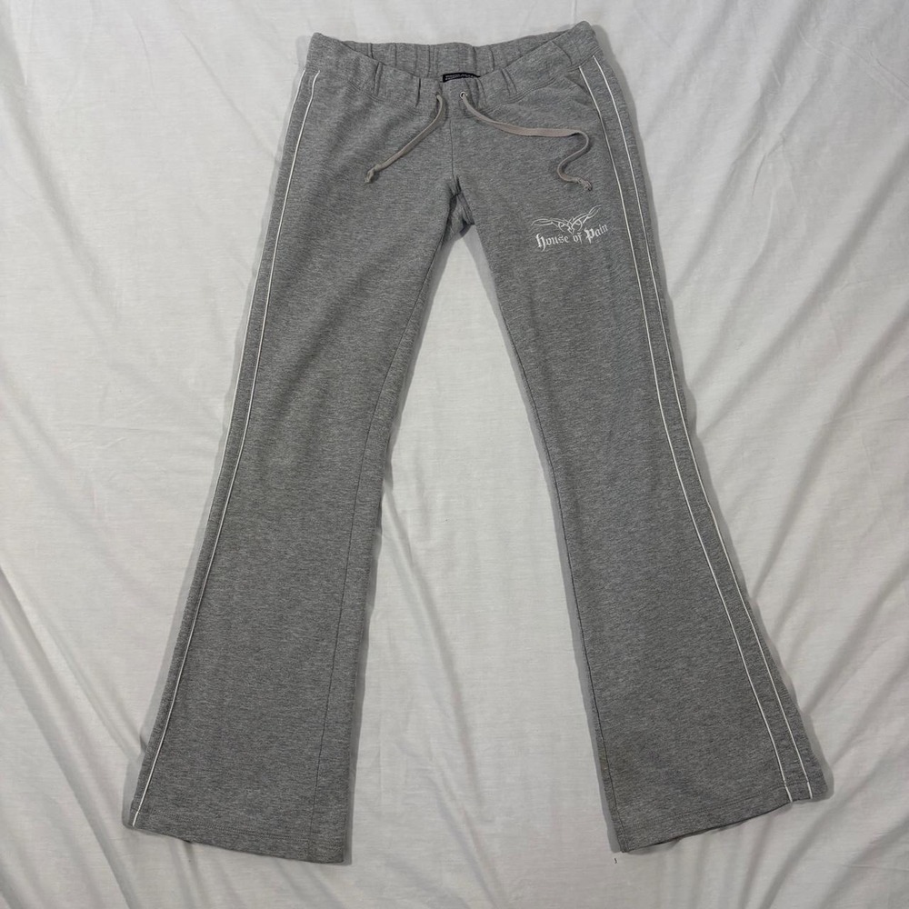 House of Pain grey low rise sweatpants size small y2k music band comfy